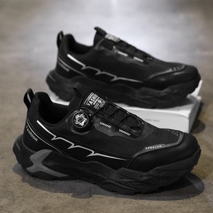Men's Shoes Casual Shoes 2024 Spring and Autumn Youth Outdoor Sports Lightweight Soft Bottom Rotating Button Torre Trendy Shoes