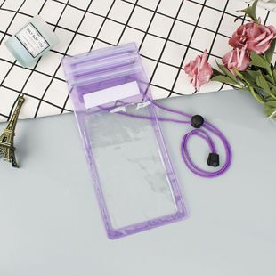 Three layer folding mobile phone waterproof bag pvc transparent drifting swimming hook and loop sealing bag rainproof touch screen waterproof case