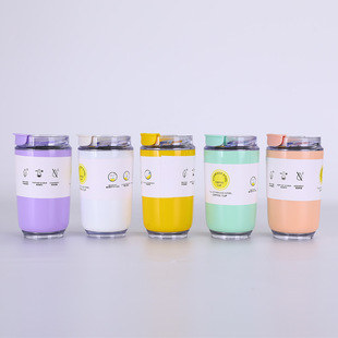 New 304 stainless steel vacuum thermos cup high color value mini coffee cup car portable direct drinking accompanying cup