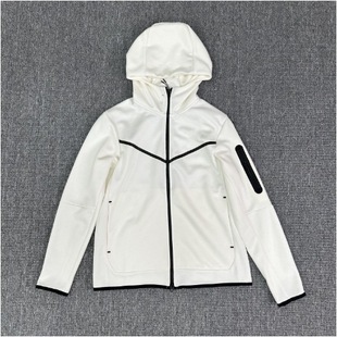 Men's New Color-block Sports Hooded Jacket Sweater Air Layer Cotton Stitching Zipper Shirt Casual Suit Jacket Autumn