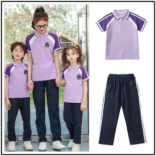 School Uniform for Primary School Students Summer Short-sleeved Pants Suit Children's Class Clothes Summer Kindergarten Performance Sportswear