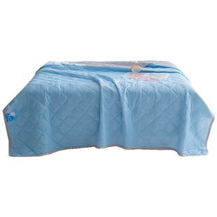 New Cool Silk Ice Cream Summer Cool Quilt Summer Quilt Solid Color Air-conditioning Quilt Machine Washable Summer Ice Silk Thin Quilt Cross Border