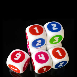 No. 16 color printing dice silk screen printing color color digital dice teaching assistant color sieve table game accessories