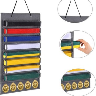 Supply Martial Arts Belt Felt Hanging Bag Hanging Display Wall Hanging Dust-proof Medal Storage Rack Felt Storage Hanging Bag