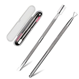 Manufacturers stainless steel dead skin push double-head dead skin steel push Nail Polish glue push nail remover Nail Removal Tool