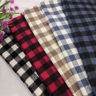 Shaoxing Keqiao factory spot coat fashion coat children's clothing bags shoes hat autumn and winter woolen plaid fabric