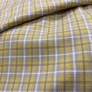 Yarn-dyed TR stretch jacquard plaid polyester dress cheongsam fabric men's and women's shirt trousers shorts Plaid