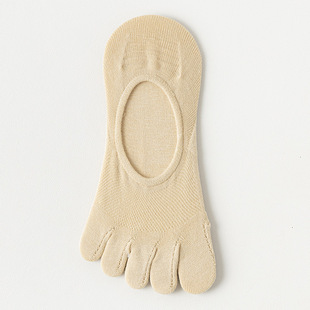 Five Finger Socks Women's Spring and Summer Pure Cotton Deodorant Sweat Absorbing Low-top Shallow Mouth Invisible Socks Summer Breathable Mesh Toe Socks