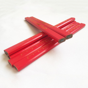 Carpentry Pencil Carpentry Octagonal Thick Core Flat Red Core Dash Not Breaking Marking Pen Big Woodworking Pen