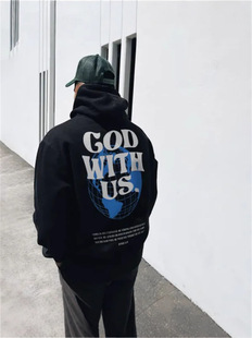 Европейская версия нового God With Us Print Hoodie с принтом для мужчин и женщин повседневная пара свитера