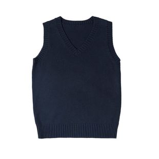 Jk Vest Women's Japanese V-neck Pullover Sweater Women's Autumn Original All-match Maillard Yellow Vest Knitted Sweater