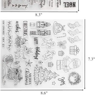 Christmas Theme Gel Stamp Christmas Crafts Stamps Decoration DIY Christmas Scrapbook Album