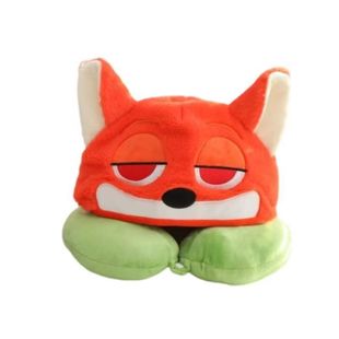 Lunch Break Travel U-shaped Pillow Hat Cartoon Airplane Pillow to Protect Stitch Sleeping Cute Nap Head Hooded Neck Pillow