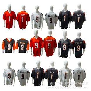 Nfl Jersey Legend Second Generation Tiger Team Football Jersey Bengals # 9Joeburrowjerse # 1Chas