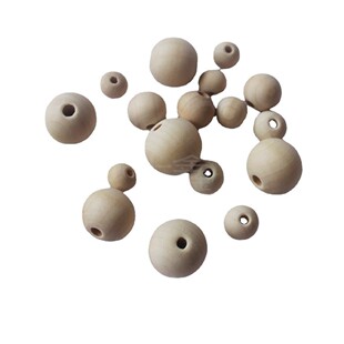 Factory Direct Sales Wholesale Lotus Wood Beads 8--40mm Hemu Round Wood Beads DIY Loose Beads