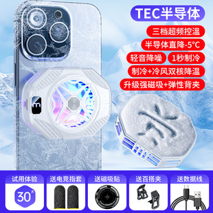 Mobile Phone Radiator Semiconductor Refrigeration Suitable for Apple Android Heat Dissipation Back Clip Magnetic Suction Live Special Game Artifact