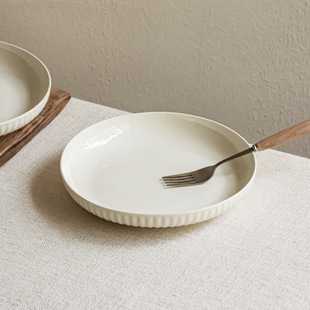Simple Modern Style Ceramic Plate Western Food Plate Steak Plate Household Tableware Plate Fruit Salah Plate Pasa Plate
