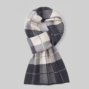 Plaid Scarf Men's Autumn and Winter New High-end Sense Korean Style Casual Couple's Women's Warm Wool Scarf for Men