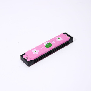 Metal Hole Mini Harmonica 16 Practice Playing Musical Instrument Tin Harmonica Kidsren's Double Row Cartoon Playing Toy