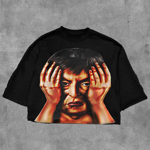 Amazon AliExpress Amazon Source Amazon Punk Rock Retro Oversized T-Shirt Hip Hop Harajuku Small