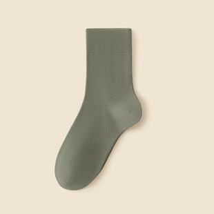 Classic business casual popular pure cotton men's mid-calf socks mesh breathable spring and summer preferred sweat-absorbent deodorant socks all-matching