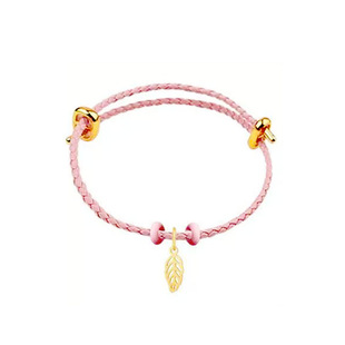 Hard to coax the same bracelet 2025 new snowflake happy leaf bracelet female transfer bead pendant couple bracelet bracelet rope