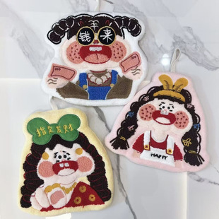 Butter Bear Coral Fleece Towel Toilet Hanging Cute Absorbent Thickened Soft Cartoon Towel