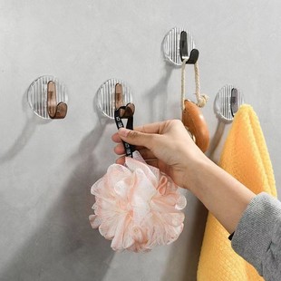 Strong viscose light luxury acrylic hook punch-free sticky hook hallway key bathroom towel clothes hook