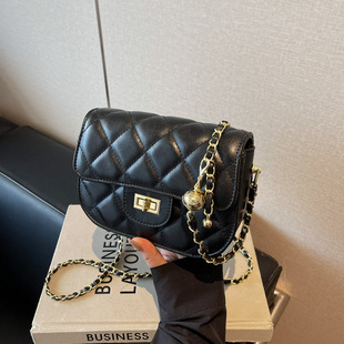 Chanel Style Fashionable Rhombic Small Square Bag 2025 New High-end Sense Simple All-match Shoulder Bag Fashionable Casual Women's Bag
