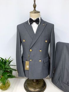 Cross-border Amazon AliExpress men's suit suit double breasted wedding business slim suit men's factory wholesale