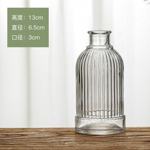 ins-style Simple Nordic Glass Vase Transparent Water-raised Flowers Living Room Dining Table TV Cabinet Decorative Flower Arrangement Ornaments