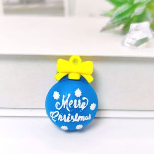 Christmas gift key pendant PVC doll cartoon three-dimensional elk Christmas pendant handmade key chain accessories