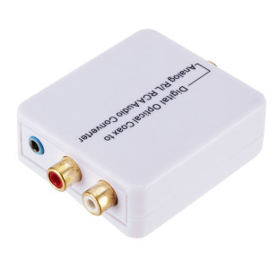 Manufacturers batch digital fiber coaxial to left and right channel 3.5mm audio analog converter digital to analog