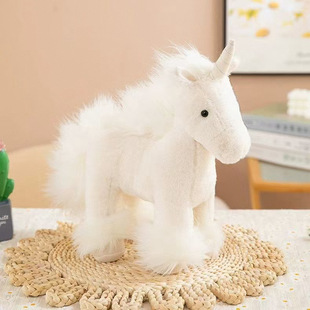 Cross-border New Pony Plush Toy White Horse Doll Simulation Doll Home Decoration Ornaments Children's Birthday Gift