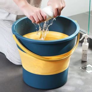 10L удобное для путешествий складное ведро для мытья автомобиля рыболовное ведро можно использовать бытовые телескопические ножки для утолщения пластиковое ведро