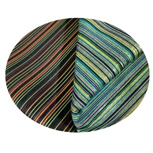Highlight metal color silk composite striped fabric national wind rainbow strip luggage hat material in stock manufacturers