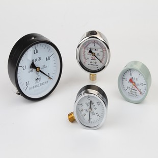 Thread standard M20 * 1.5 vacuum negative pressure water pressure air pressure hydraulic red flag Y100 silicone oil pressure gauge