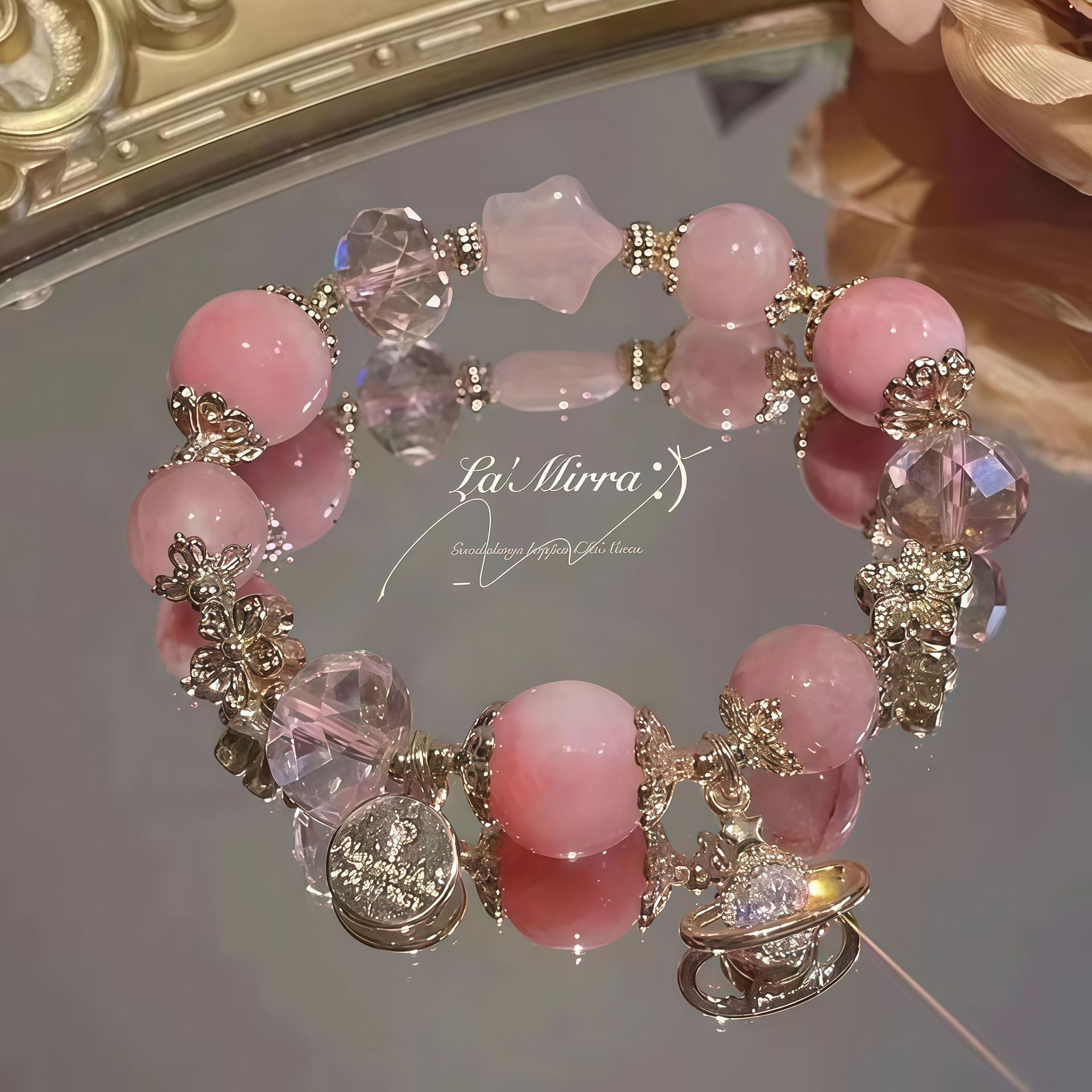 Flower Fairy Butterfly - Bracelet for Women, Dream Butterfly Dance, Exquisite Princess Glass Creative Fairy Hand Jewelry, Gift for Best Friend or Girlfriend
