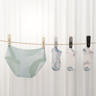 Light Luxury Transparent Strong Windproof Small Clip Clothes Dressing Pin Inner Clothes Household Plastic Bed Sheet Cold Clothes Dressing Pin Hanger