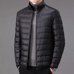 Winter Light Down Cotton-padded Jacket Men's Short plus size Casual Collar Warm Top Dad Men's Cotton-padded Jacket