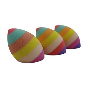 New Polyurethane Material Beauty Egg Multi-Color Splicing Beauty Egg Becomes Larger When Exposed to Water Powder Puff Makeup Tool