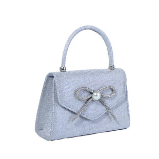 High-end Fashion Flash Pearl Bow Evening Bag Handbag Simple All-match Crossbody Chain Women's Bag