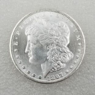 Антикварные поделки 1897 латунный материал S-версия меди с посеребрением Morgan серебряный доллар оптом иностранный серебряный доллар