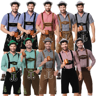 German beer festival clothing Amazon new arrival Bavarian traditional adult men's party activity beer suit