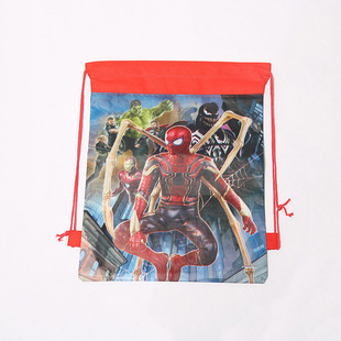 Little Pig Dog Drawstring Pocket Children's Cartoon Backpack Drawstring Storage Non-woven Waterproof Folding Gift Bag