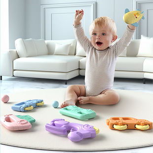 Baby hand bell toy bed bell puzzle early education can bite gum newborn baby 0-3 to 6 months old