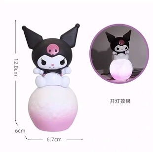 Чистая знаменитость Kulomi Ретро Черный Sanrio Дети С Днем Рождения Любовь Воздушный шар Торт Plugin