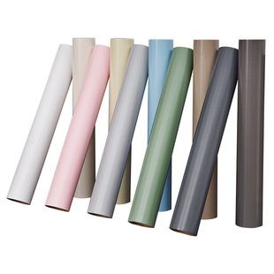 Skin-sensitive film self-adhesive cabinet wardrobe door desktop furniture renovation sticker waterproof moisture-proof wallpaper household cream solid color