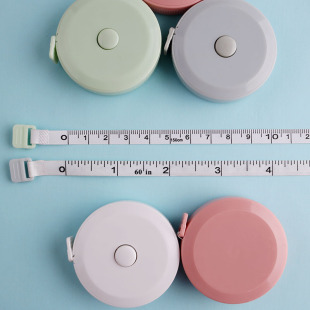 Three-way ruler plastic mini small tape measure 1.5 automatic telescopic measurement meter ruler measuring clothes soft ruler logo advertising gifts