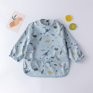 Danish children's waterproof anti-dressing bib baby eating bib super soft waterproof baby bib anti-dirty feeding